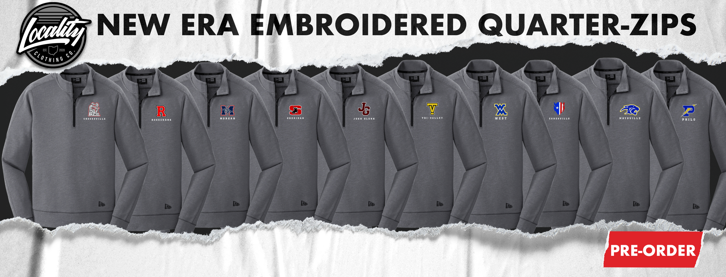 New Era Embroidered Quarter Zip Collection