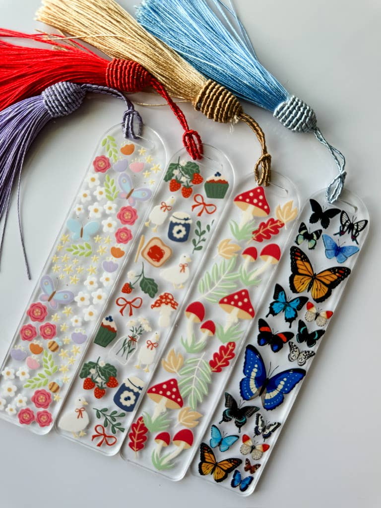 Bookmark - Book Store Gift - Acrylic - Flowers