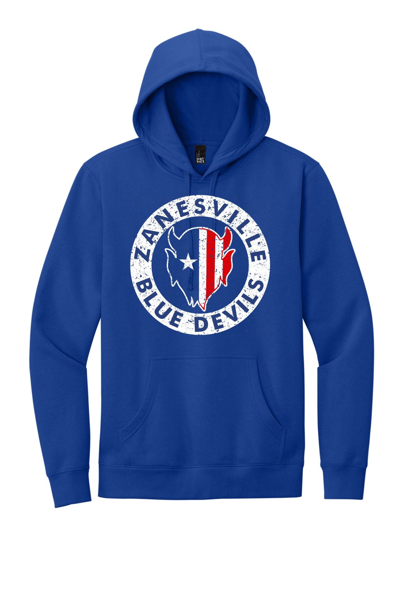 Distressed Ring Adult School Hoodie